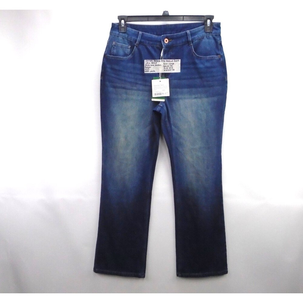 Halara Flex Bootcut Jeans Womens L NWT Med Wash High Rise Athleisure Stretch